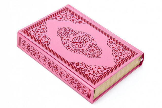 Hafiz Boy Rose Patterned ColorEd Koran Karim (Pink) - 9.1123 - Thumbnail