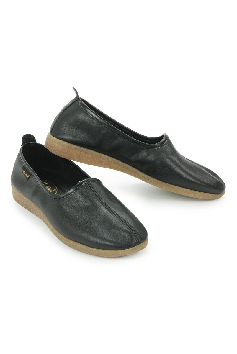 Hakiki Dana Derisi Hac Umre Tavaf Ayakkabısı Kauçuk Tabanlı Rahat ve Dayanıklı Dış Kullanıma Uygun Ayakkabı - Siyah - ihvanonline