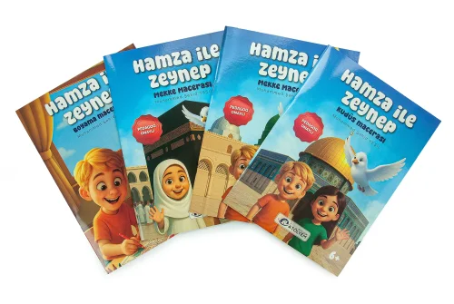 Hamza ve Zeynep ile Kutsal Yolculuk – 4 Kitaplık Hikaye ve Boyama Seti - 2