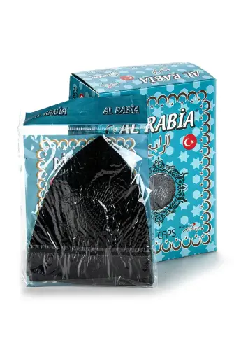 Handmade Pattern Knitwear Skullcap 12 Pieces Black - ihvanonline (1)