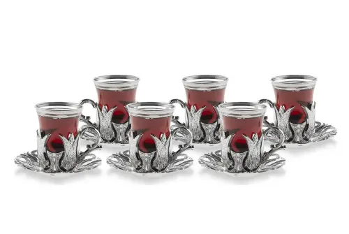 Hanedan 6 Piece Tea Presentation Set Silver - İhvan (1)