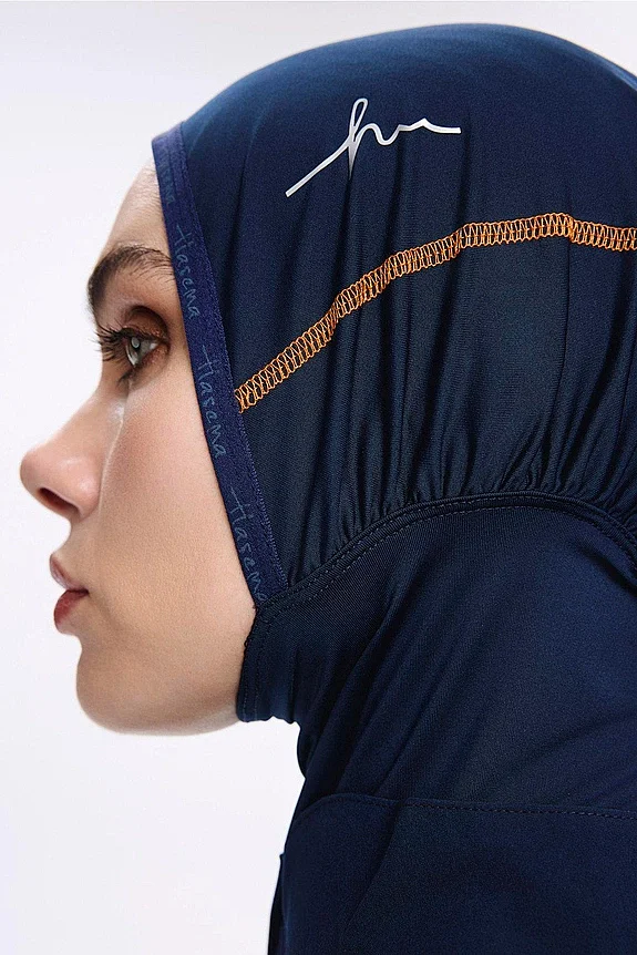 Haşema Esila H-Per 6 Parça Tam Tesettür Mayo Takımı - Turuncu Biyeli - 3125-26 - 15