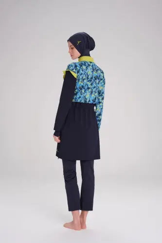 Haşema Esila Mia Jileli Tam Kapalı Tesettür Mayo Takımı HSM-3429 - 4