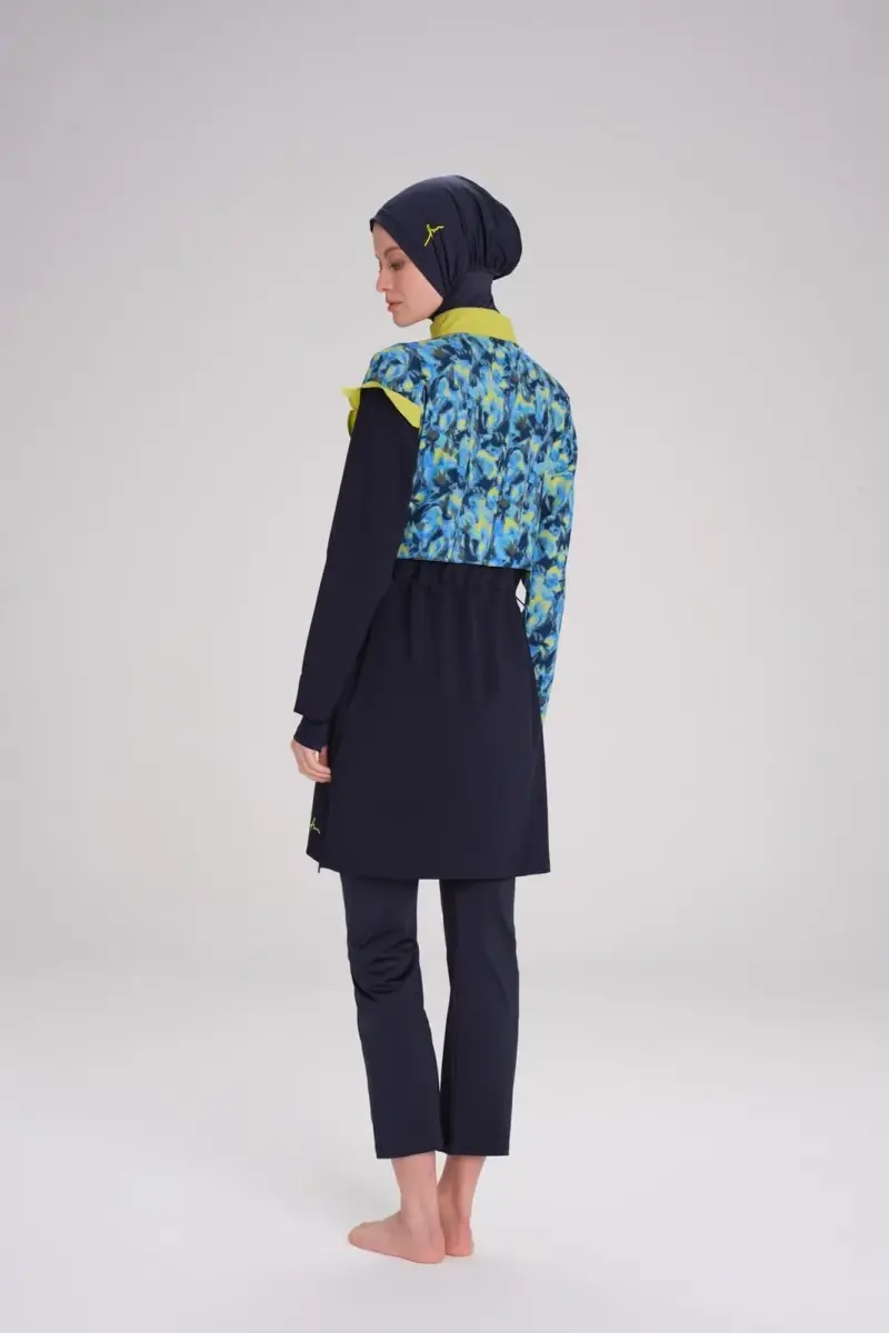 Haşema Esila Mia Jileli Tam Kapalı Tesettür Mayo Takımı HSM-3429 - 4
