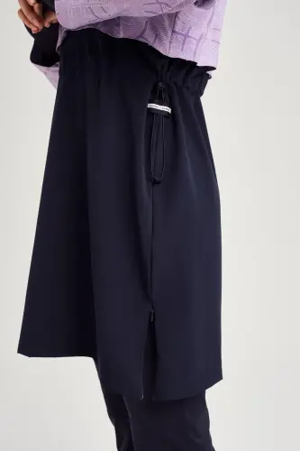 Haşema Esila Monogram Desenli 5 Parça Tam Tesettür Mayo Takımı Hızlı Kuruyan Mayo HSM-2934-09 Lila - 7