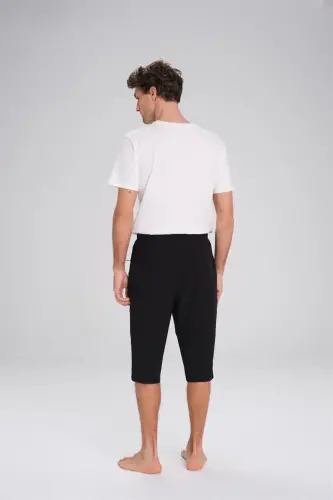 Haşema Fermuarlı Cepli Uzun Erkek Havuz ve Deniz Şortu 2426-25 Siyah - 5