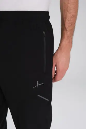 Haşema Fermuarlı Cepli Uzun Erkek Havuz ve Deniz Şortu 2426-25 Siyah - 6