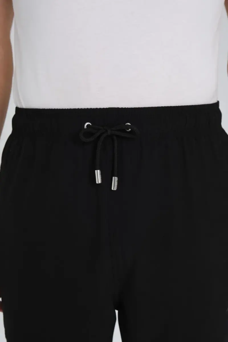Haşema Fermuarlı Cepli Uzun Erkek Havuz ve Deniz Şortu 2426-25 Siyah - 7