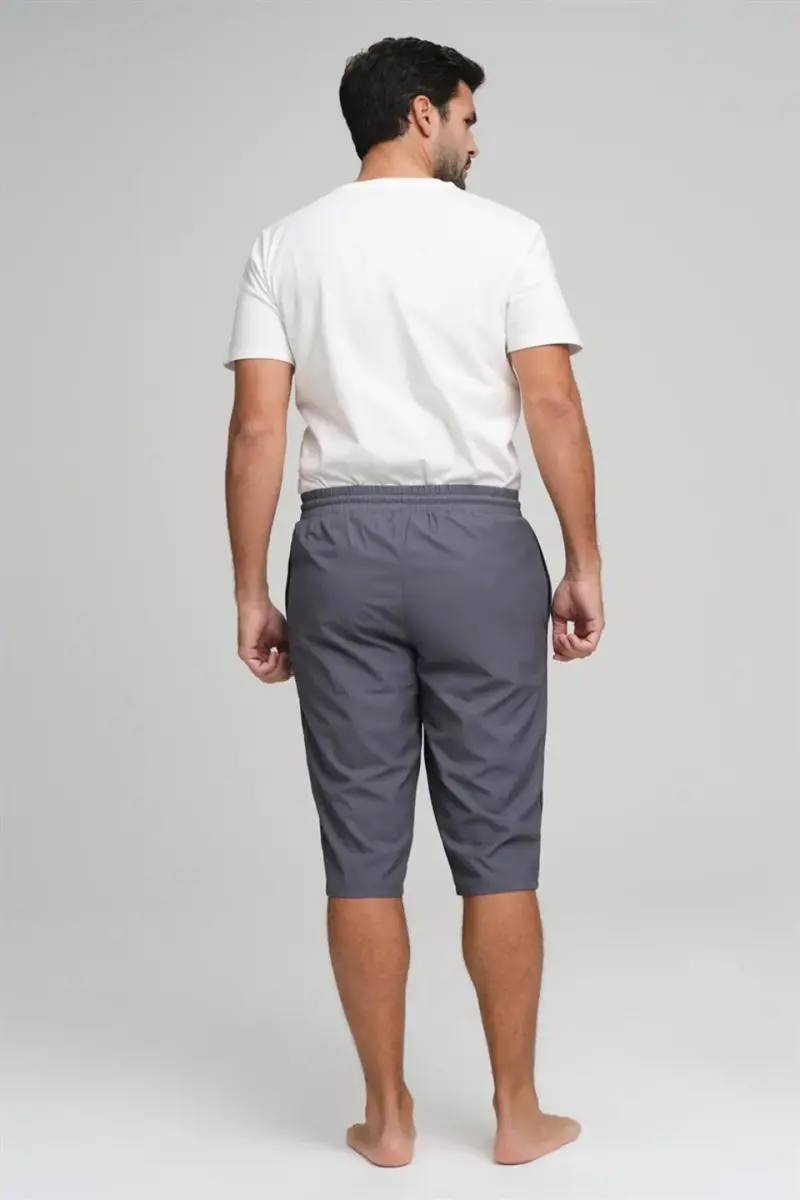 Haşema Flowing Side Stripe Long Men's Sea Shorts HSM-2979 Gray - 3