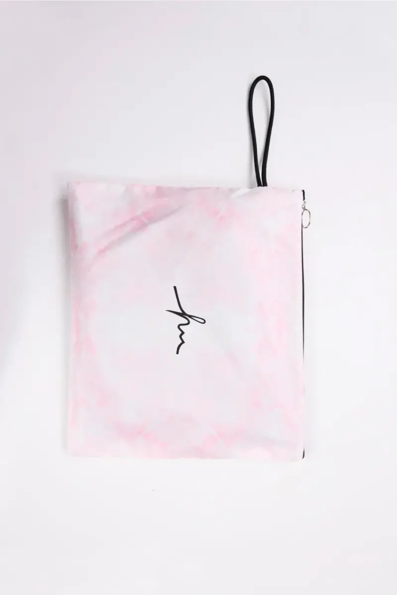 Haşema Pera Biyeli Siyah 5 Parça Tam Kapalı Tesettür Mayo Takımı 5009-25 Pembe - 7