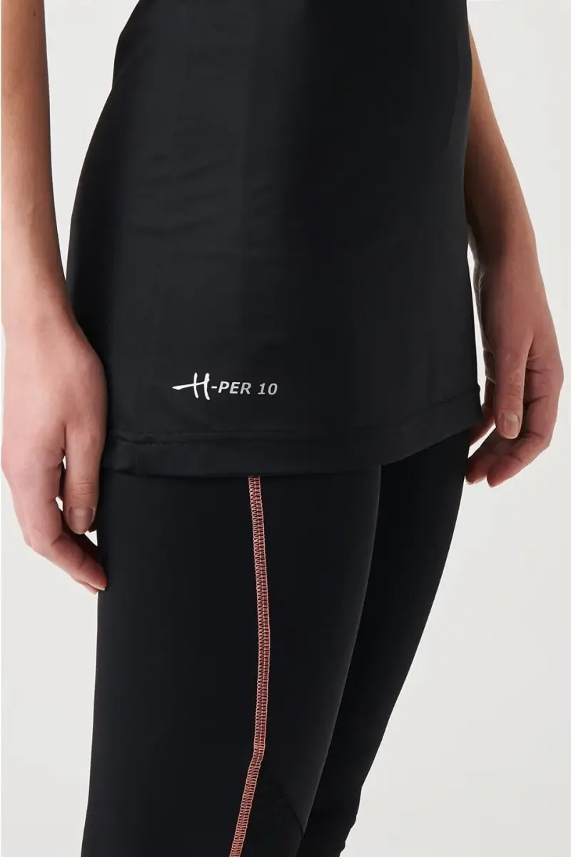 Haşema Performance Series Honeycomb Texture Detailed Black Pool Swimsuit Set HSM-2005 - 4