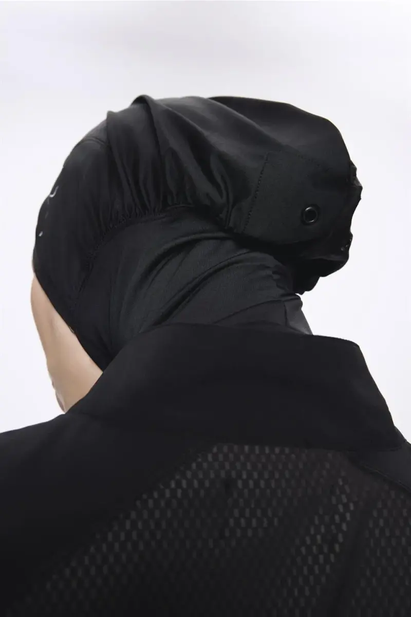 Haşema Performans Serisi Hızlı Kuruyan Esnek Dokuma 6 Parça Tam Tesettür Mayo Takımı 2020-25 Siyah - 6