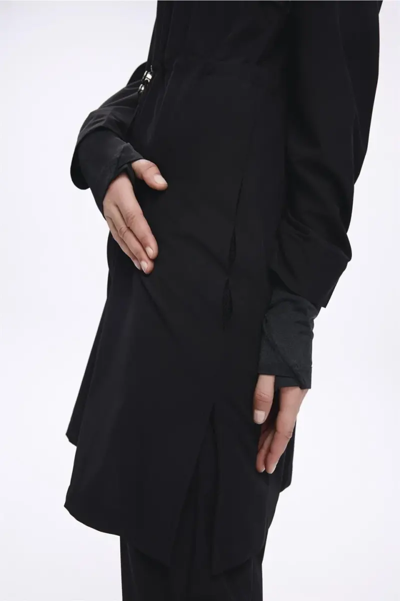 Haşema Performans Serisi Hızlı Kuruyan Esnek Dokuma 6 Parça Tam Tesettür Mayo Takımı 2020-25 Siyah - 7