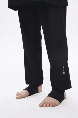 Haşema Performans Serisi Hızlı Kuruyan Esnek Dokuma 6 Parça Tam Tesettür Mayo Takımı 2020-25 Siyah - 8