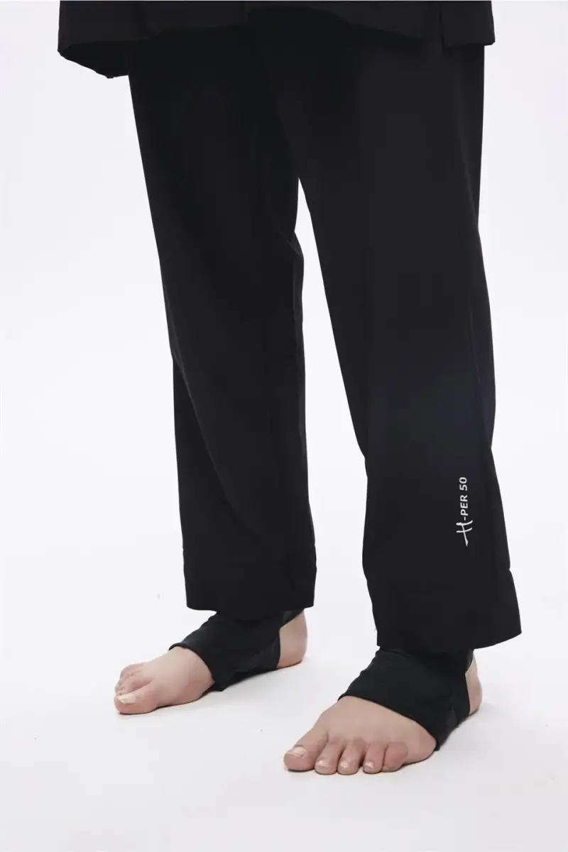 Haşema Performans Serisi Hızlı Kuruyan Esnek Dokuma 6 Parça Tam Tesettür Mayo Takımı 2020-25 Siyah - 8