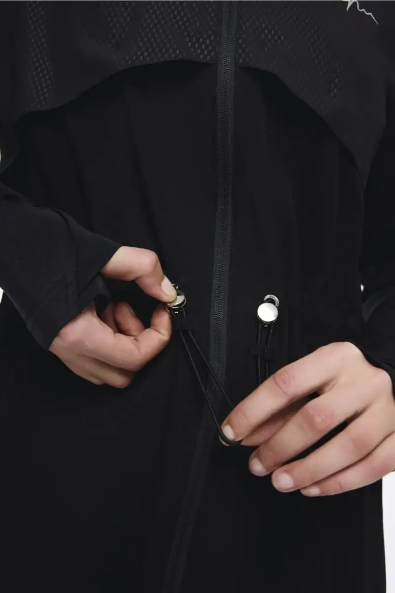 Haşema Performans Serisi Hızlı Kuruyan Esnek Dokuma 6 Parça Tam Tesettür Mayo Takımı 2020-25 Siyah - 9