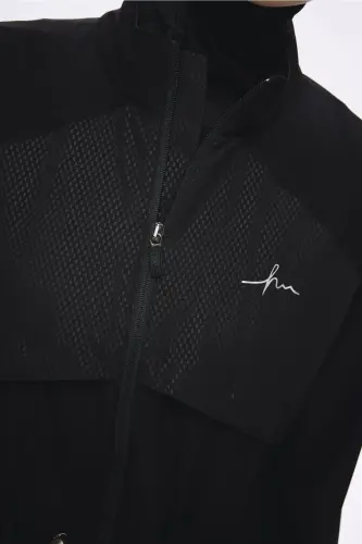 Haşema Performans Serisi Hızlı Kuruyan Esnek Dokuma 6 Parça Tam Tesettür Mayo Takımı 2020-25 Siyah - 10