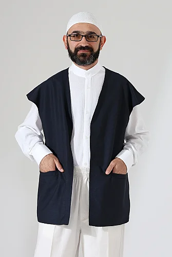 Haydari Derviş Yeleği Astarlı Mevsimlik ve Rahat Kesim - Lacivert - 3