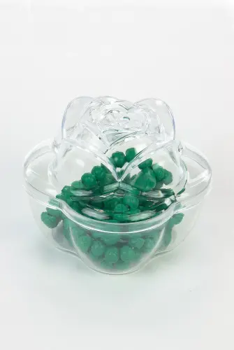 Heart Pattern Rose Scented Rosary with Rose Box - Green - 2
