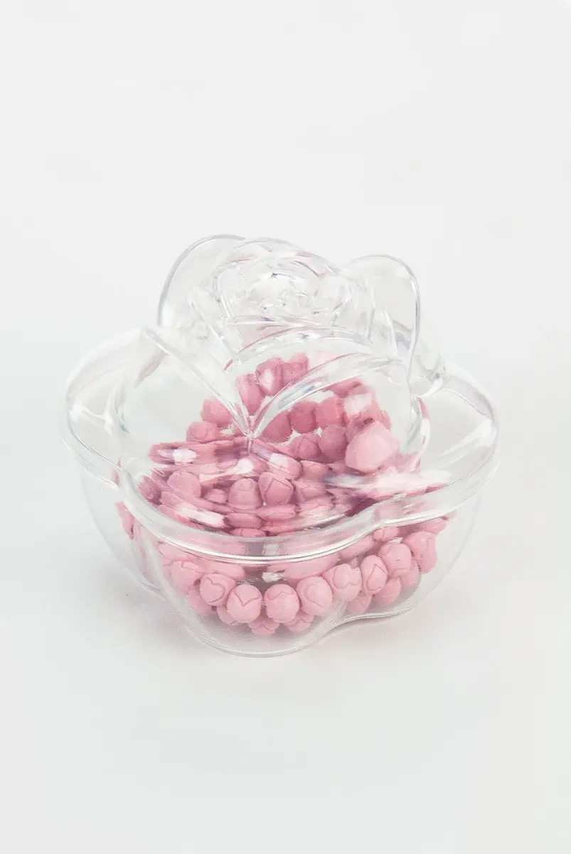 Heart Patterned Rose Scented Rosary in Rose Box - Pink - 3