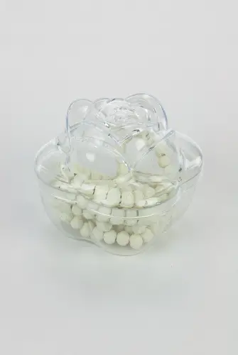 Heart Patterned Rose Scented Rosary with Rose Box - Cream - İhvan (1)