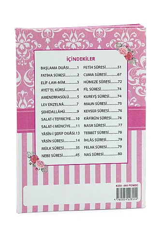 Hediyelik 3'lü İsme Özel Çantalı ve Tesbihli Çanta Boy Yasin Kitabı Mevlüt Seti - Pembe - 6