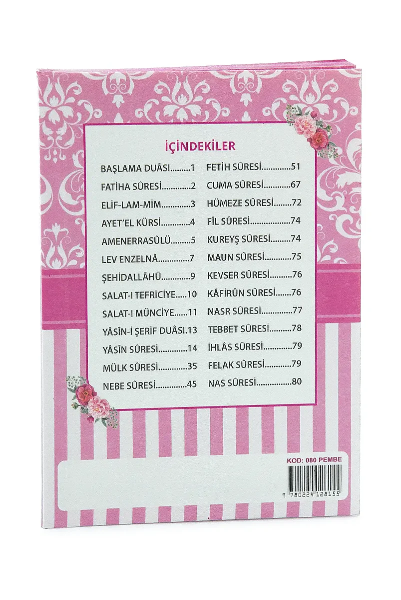 Hediyelik 3'lü İsme Özel Çantalı ve Tesbihli Çanta Boy Yasin Kitabı Mevlüt Seti - Pembe - 6