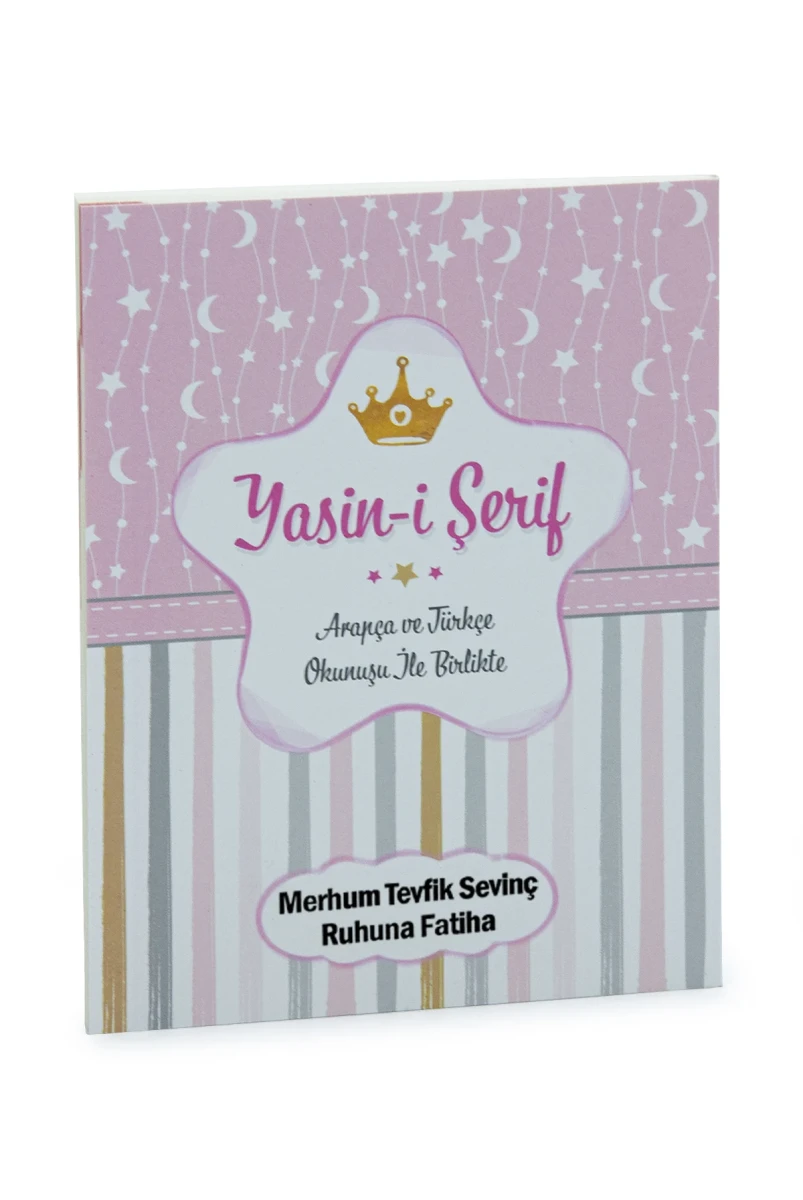 Hediyelik 4'lü Mevlüt Seti İsme Özel Etiketli Çantalı Tesbihli, Magnetli Yasin Kitabı - Pembe - 3