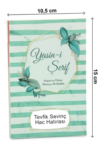 Hediyelik 5'li Mevlüt Seti İsme Özel Çantalı Tesbihli Yasin Kitabı - Yeşil - 5