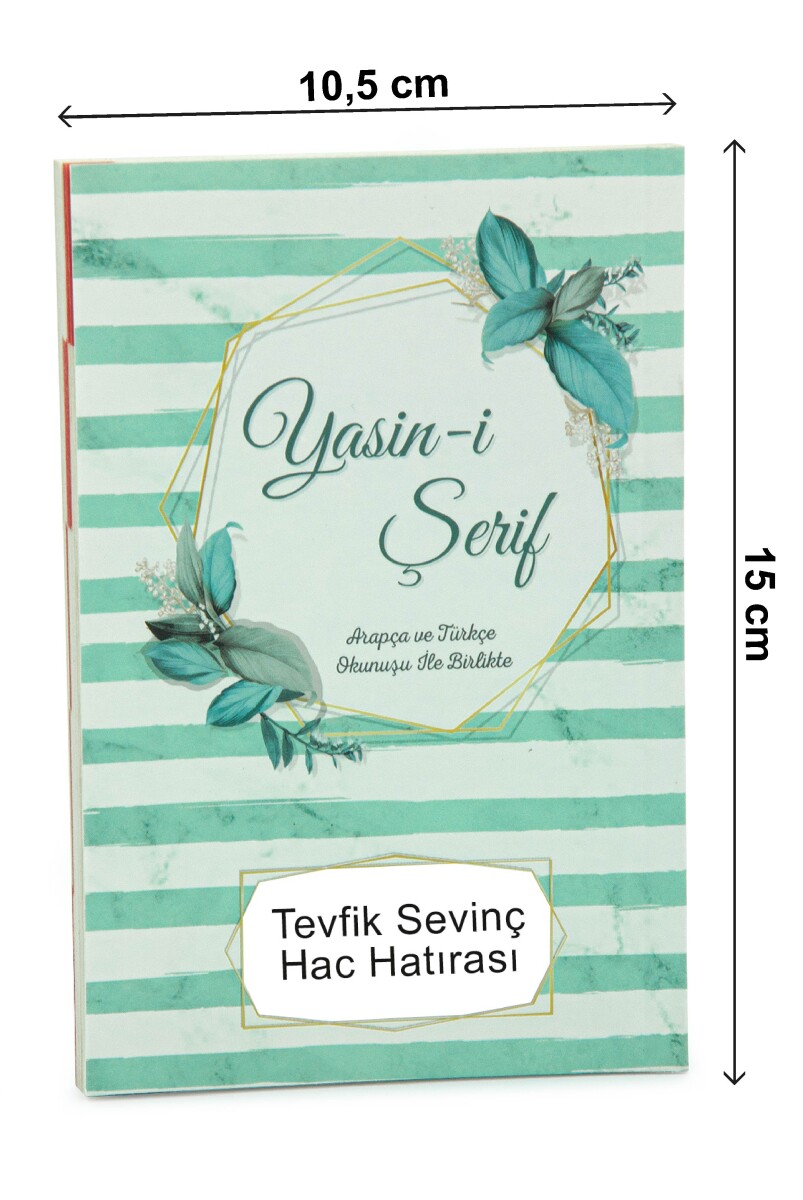 Hediyelik 5'li Mevlüt Seti İsme Özel Çantalı Tesbihli Yasin Kitabı - Yeşil - 5