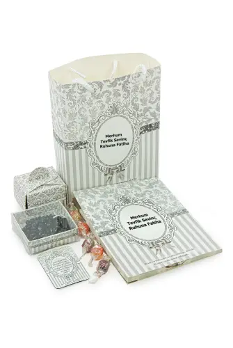 Hediyelik 5'li Mevlüt Seti İsme Özel Etiketli Çantalı Tesbihli, Magnetli, Yasin Kitabı - Simli - ihvanonline (1)