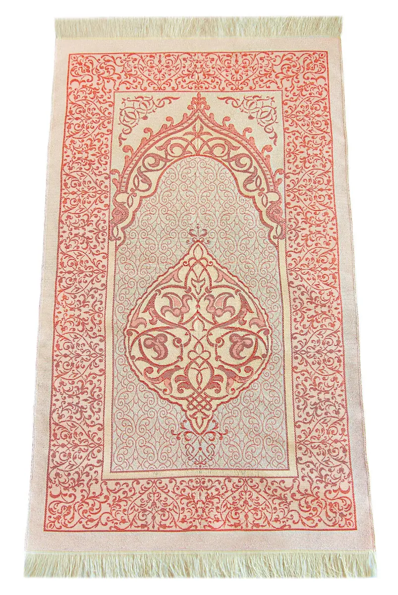 Hediyelik Şantuk Çantalı, Tesbihli, Çeyizlik Seccade Seti - Bordo - 4