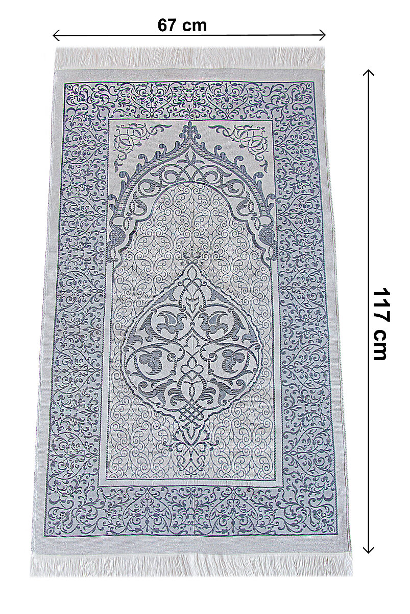 Hediyelik Şantuk Çantalı, Tesbihli, Çeyizlik Seccade Seti - Lacivert - 5