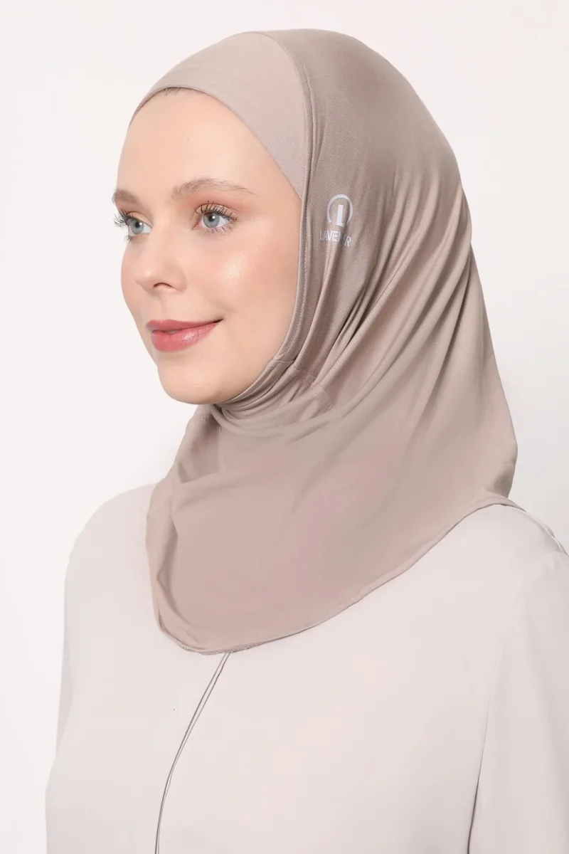 Hijab Sport Penye Bone - Açık Vizon - 1