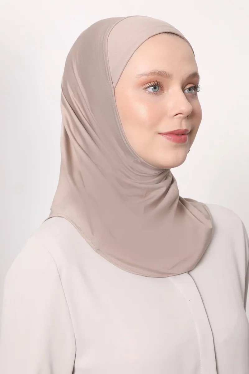 Hijab Sport Penye Bone - Açık Vizon - 3