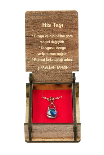His Taşı Kolye - Ahşap Kutulu Hediyelik - 5