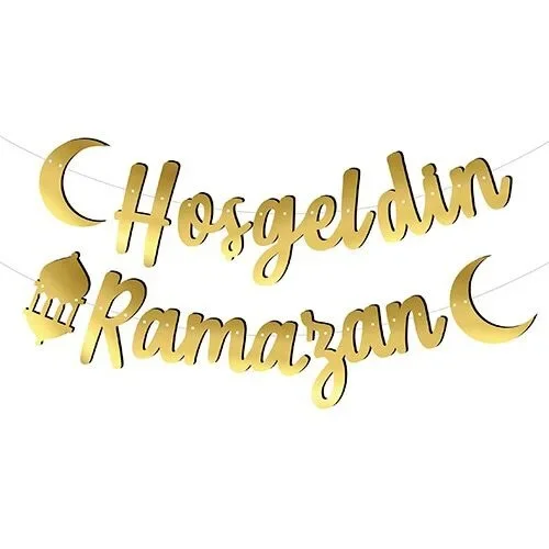 Hoşgeldin Ramazan Banner Yazı, Dekoratif Ramazan Köşesi Süslemesi - 4