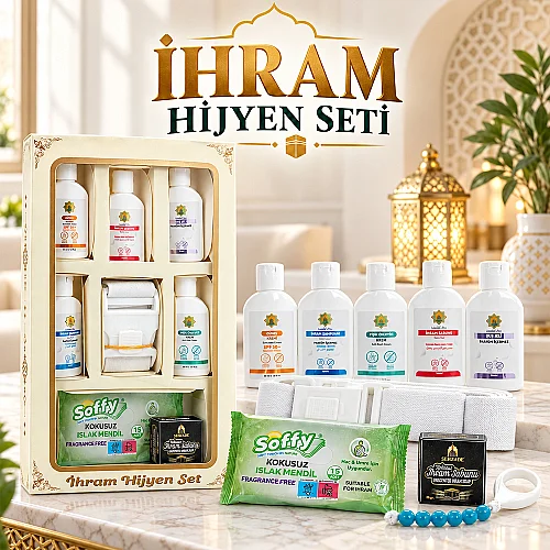 İhram Hijyen Seti 9 Parça - Hac Umre İçin Parfümsüz Bakım ve Temizlik Seti - 1