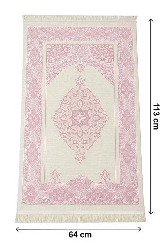 Arapça İngilizce Kuranı Kerim, Seccade ve Tesbih Hediye Seti - Pembe - 4