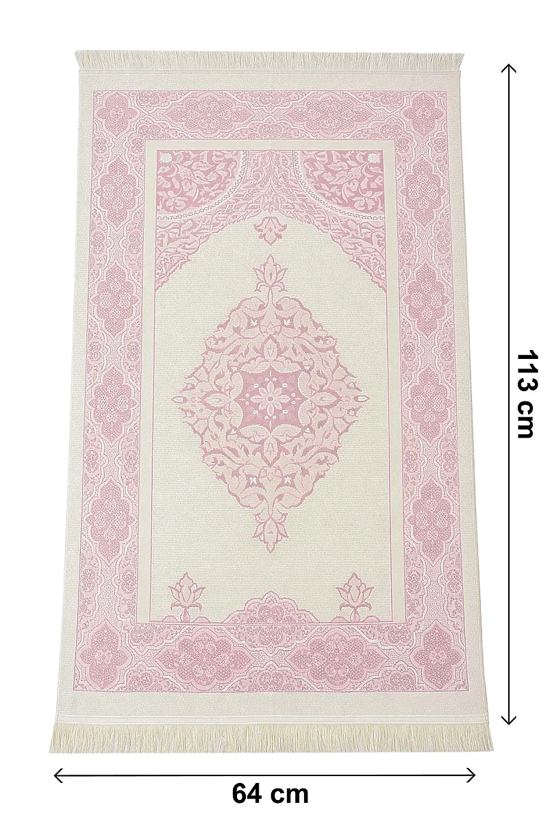 Arapça İngilizce Kuranı Kerim, Seccade ve Tesbih Hediye Seti - Pembe - 4