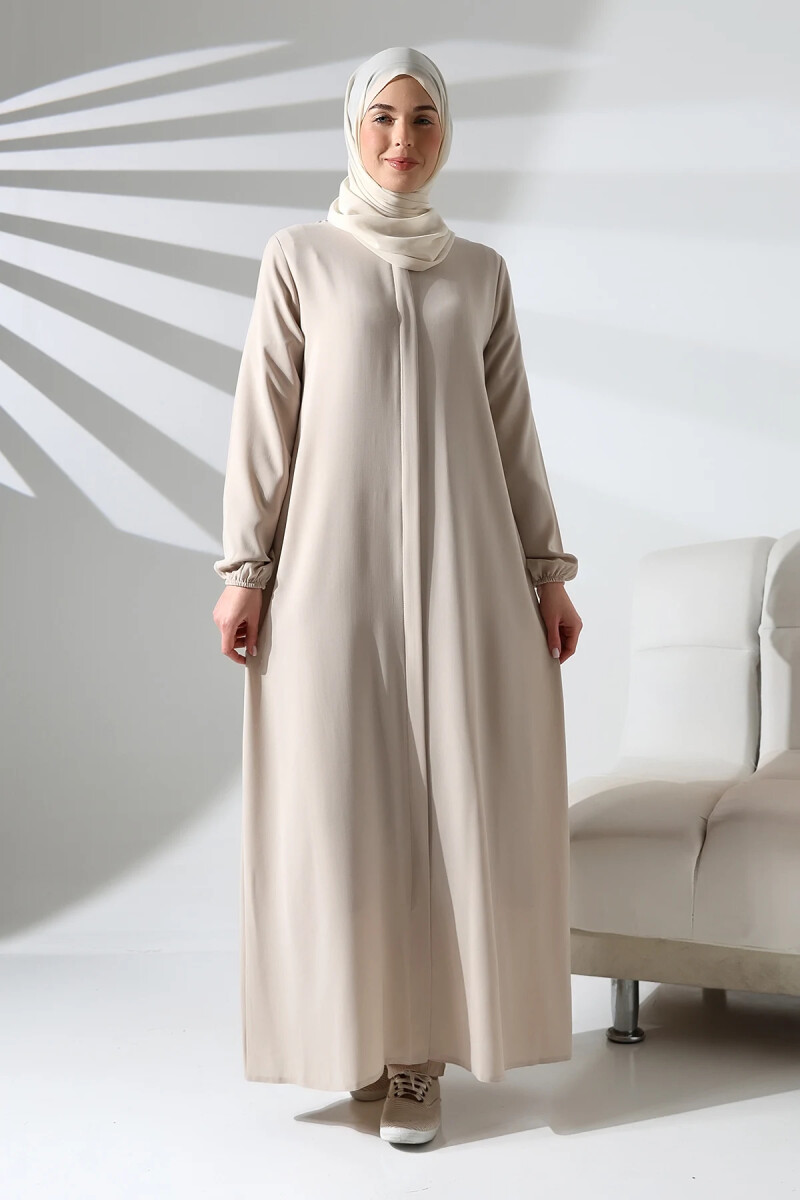 İhvan Elit Fabric Cream Aveze Abaya - ihvanonline