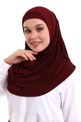 Yetişkin Pratik Eşarp Bordo Renk 