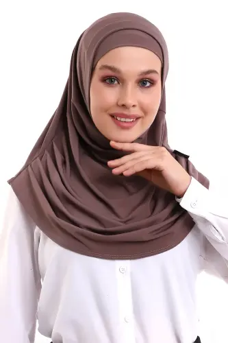 Yetişkin Pratik Eşarp Kahve Rengi 