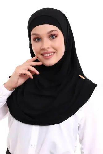 Yetişkin Pratik Eşarp Siyah Renk 
