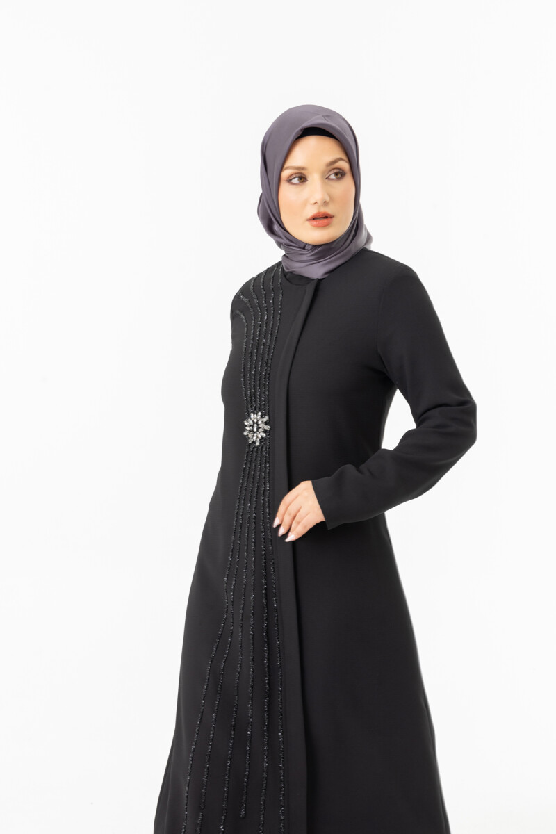 İHVAN ZRNY 5506-25 SİYAH SLİKON TAŞ BSNLİ FERACE - 4