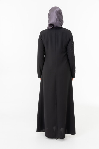 İHVAN ZRNY 5506-25 SİYAH SLİKON TAŞ BSNLİ FERACE - 6