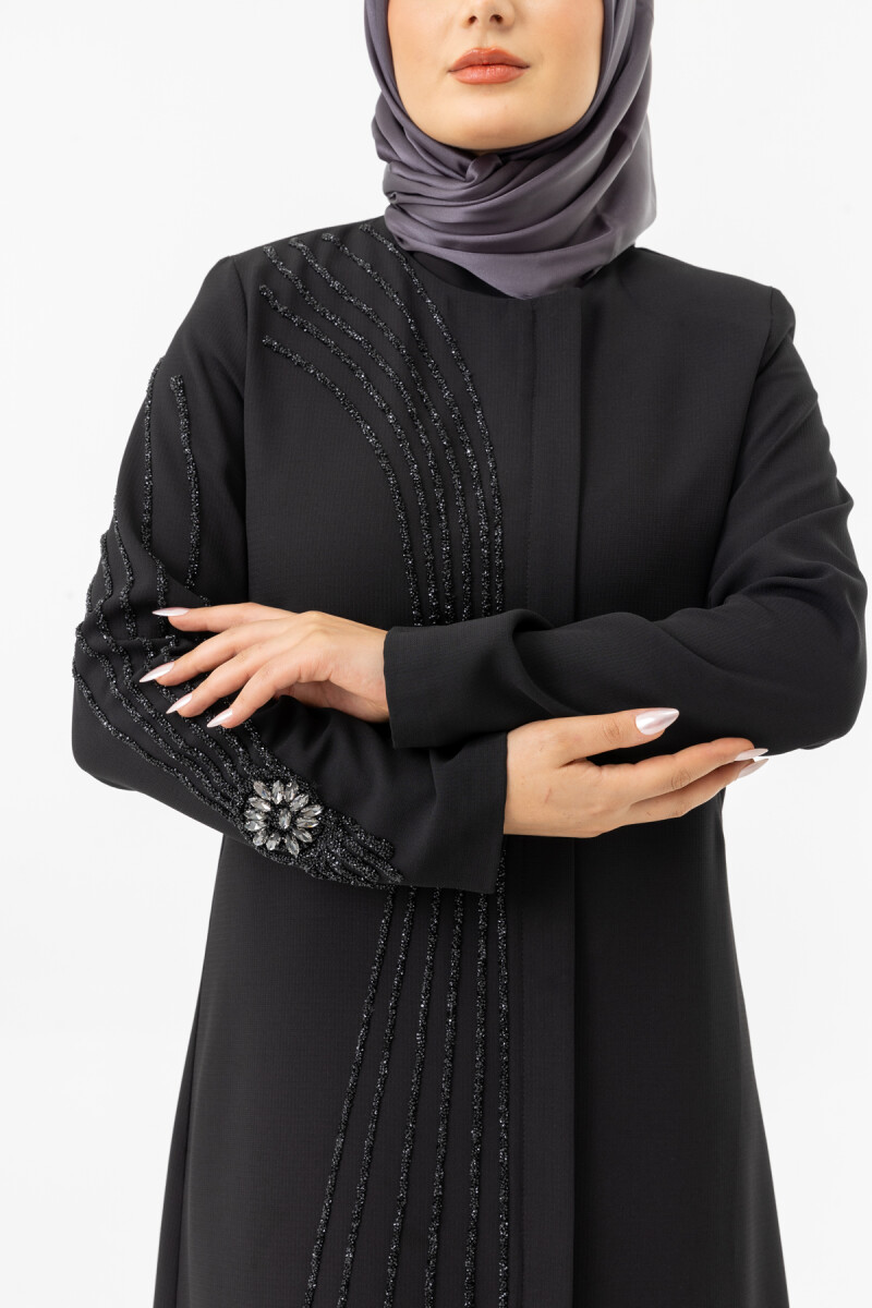 İHVAN ZRNY 5506-25 SİYAH SLİKON TAŞ BSNLİ FERACE - 7