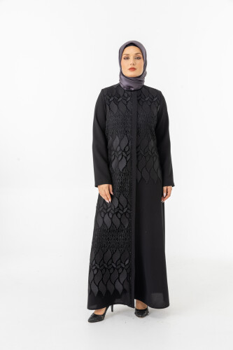 İHVAN ZRNY 5508-25 SİYAH GÜPÜRLÜ ARABİYELİ FERACE - 3