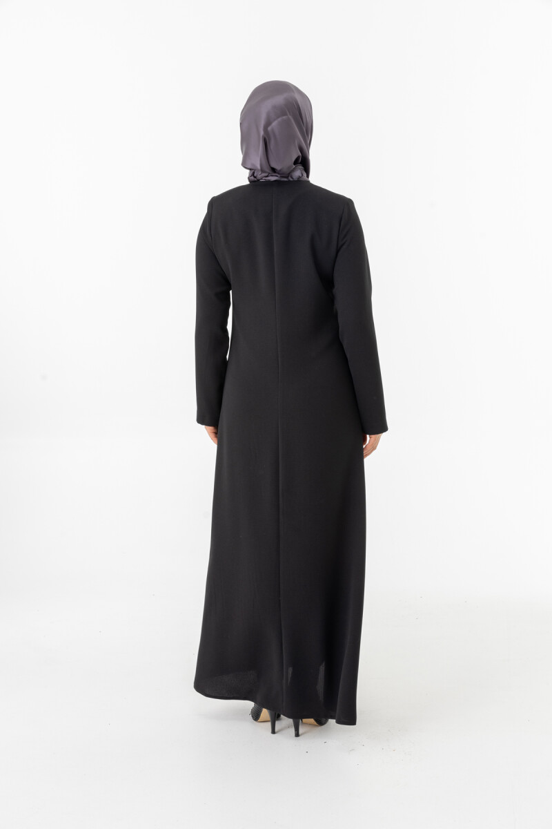 İHVAN ZRNY 5508-25 SİYAH GÜPÜRLÜ ARABİYELİ FERACE - 5