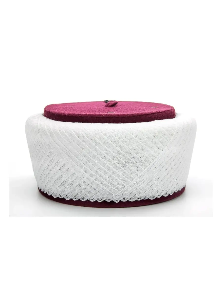 İmam Sarığı - Ankara Çapraz Sarılmış Kadife Sultan Sarık - Bordo - 1